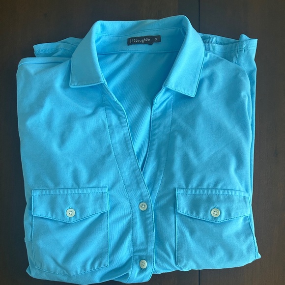 J Mclaughlin Lyford shirt - blue Size Small - Picture 1 of 8